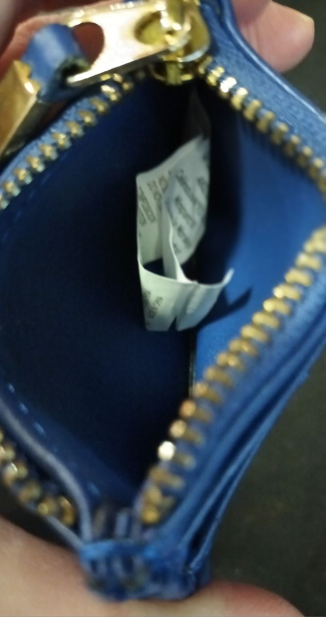 Tarjetero polipiel azul fun&basics