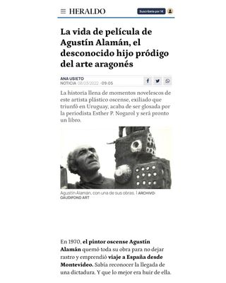 Escultura bronce Agustín Alamán (17x12cm)