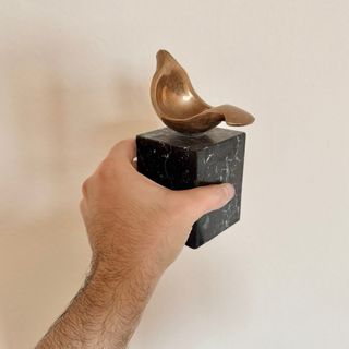 Escultura bronce Agustín Alamán (17x12cm)