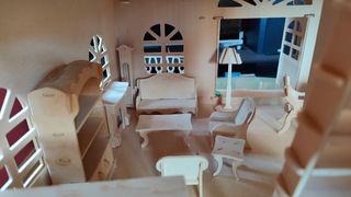 CASA JUGUETE MADERA CON MUEBLES