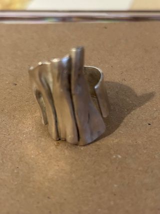 anillo acordeon plata