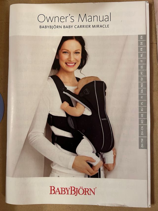 Mochila porta bebes Baby Bjorn 3,5 a 12kg
