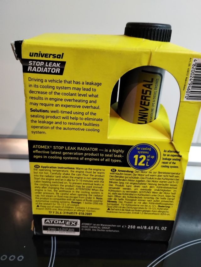 Stop leak radiador líquido arreglar