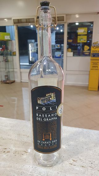 Bottiglia vuota grappa Poli