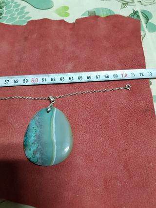 Antiguo colgante plata,baño oro,gema,piedra unico