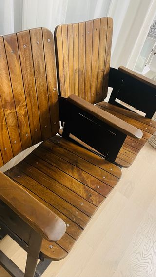 Banco de cine con 2 butacas diseño vintage