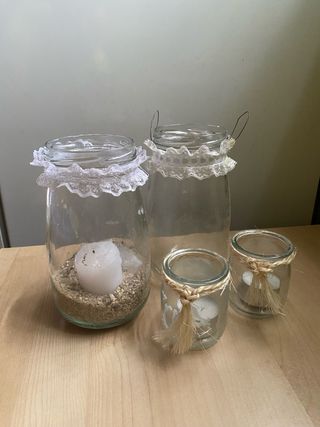 Tarros de cristal decorativos