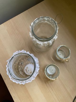 Tarros de cristal decorativos