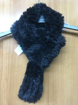 Bufanda pelo piel cuello estola zorrón mujer