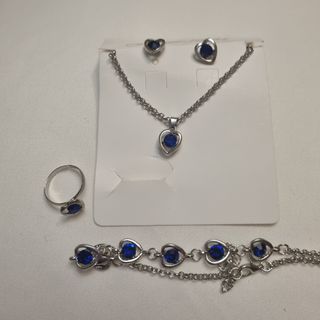 Conjunto collar, anillo,pulsera pendi