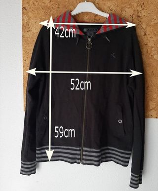 Domyos Sudadera gris con capucha de rayas