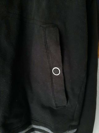 Domyos Sudadera gris con capucha de rayas