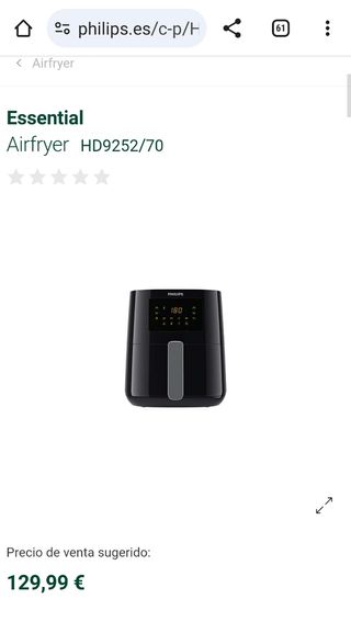 Airfryer Philips Essential 4.1l NUEVA 