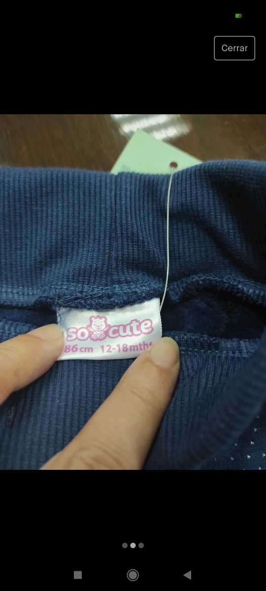 Pantalón talla 12-18 meses. Con etiqueta
