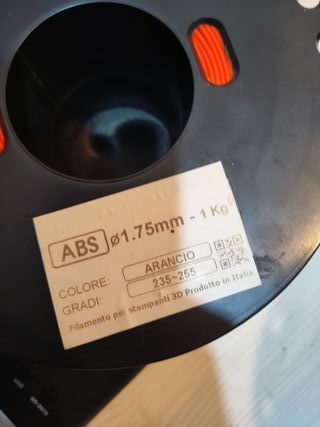 Filamento stampante 3D ABS arancione 1,75 450g