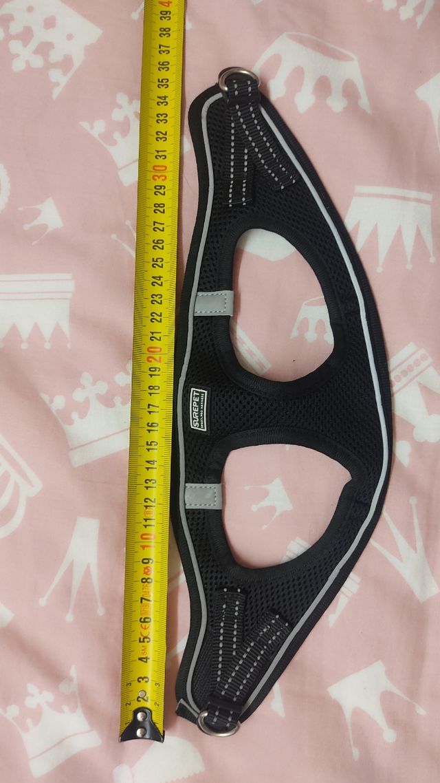 Arnés negro para perro-gato-cachorro XS