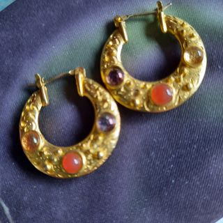 Pendientes de plata con baño de oro