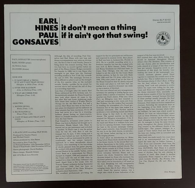 Vinilo Earl Hines Paul Gonzalvez