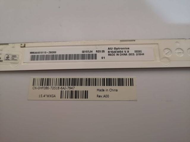 B154EW04 V.8, pantalla de portátil, usada
