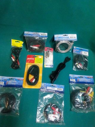 Lote 9 Cables Nuevos  Y clavijas RCA
