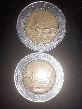 Monete 3 da 500 lire '87/'91