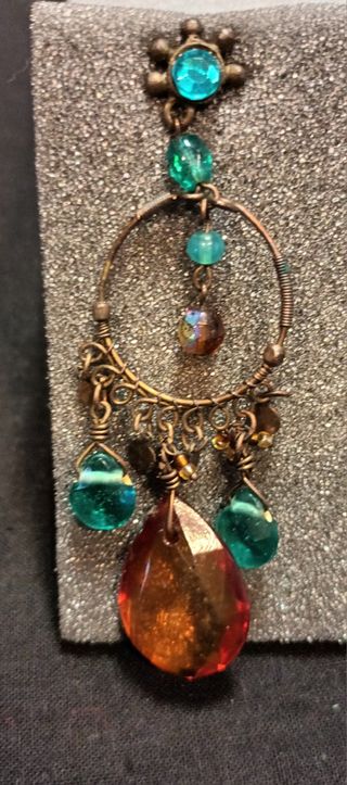 Pendientes largos piedras bisuteria