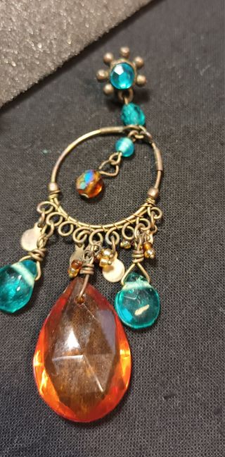 Pendientes largos piedras bisuteria