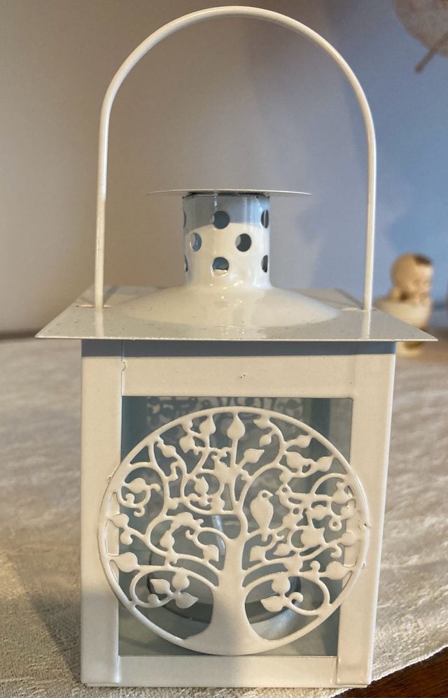 Due Lanterne in metallo e vetro