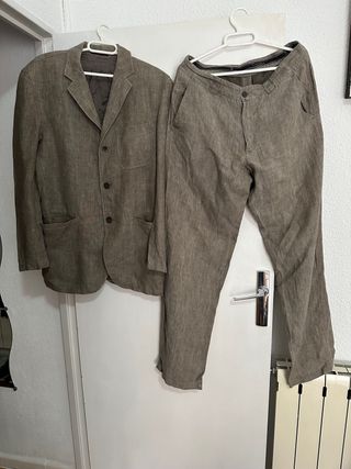 traje caramelo talla 40 2 piezas como nuevo