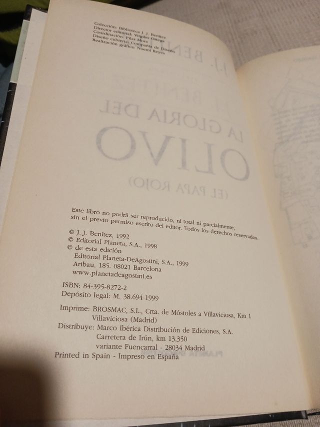 LA GLORIA DEL OLIVO  J.J.BENÍTEZ