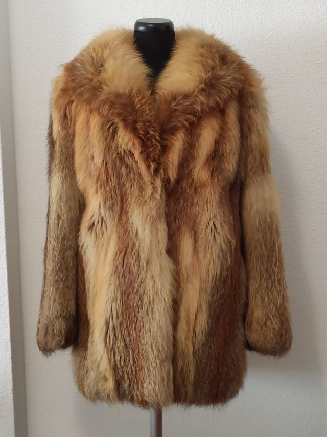 Abrigo de zorro auténtico