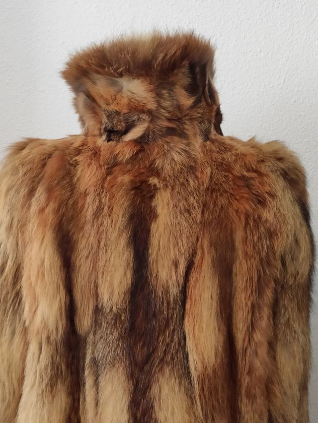 Abrigo de zorro auténtico