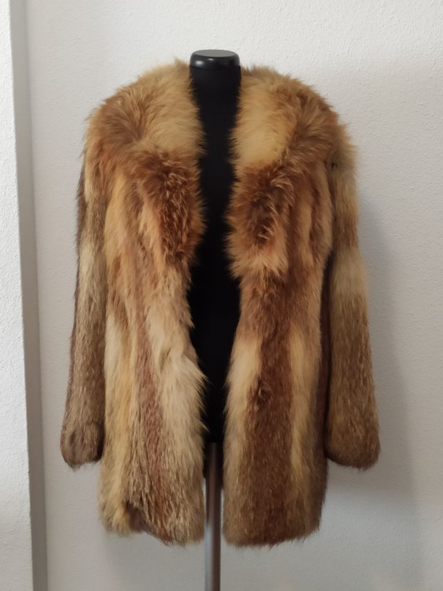 Abrigo de zorro auténtico