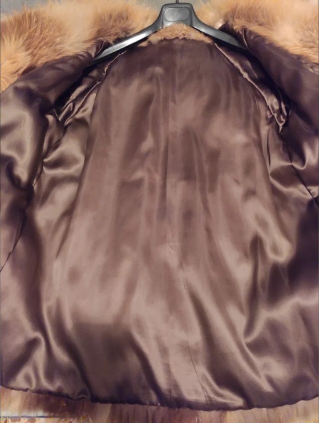 Abrigo de zorro auténtico