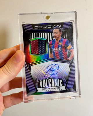 XAVI HERNANDEZ /15 TOPPS AUTO PANINI FIRMA PATCH