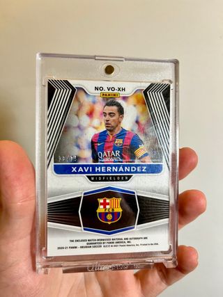XAVI HERNANDEZ /15 TOPPS AUTO PANINI FIRMA PATCH