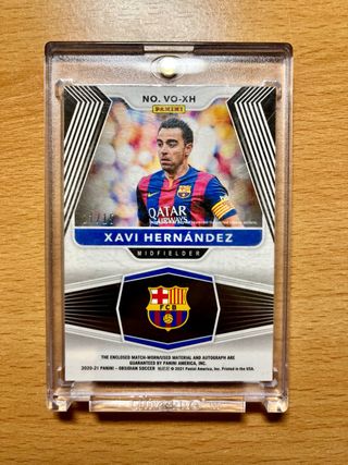 XAVI HERNANDEZ /15 TOPPS AUTO PANINI FIRMA PATCH