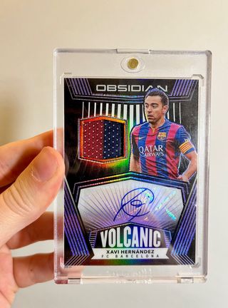 XAVI HERNANDEZ /15 TOPPS AUTO PANINI FIRMA PATCH
