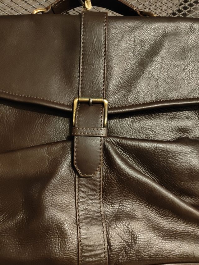 Bolso hombre, Piel/tela