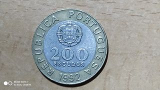 Moneda portuguesa 200 escudos