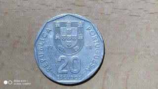 Moneda portuguesa 20 escudos
