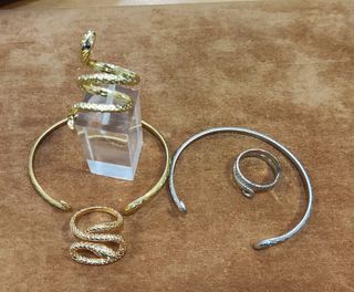 Anillo o pulsera serpiente acero 