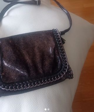 Bolso negro con destellos fiesta 