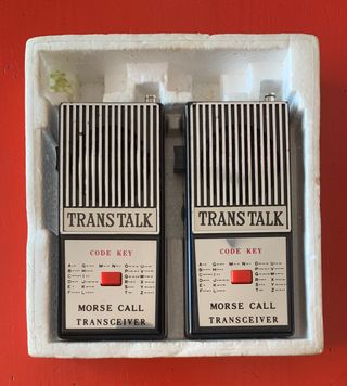 2 Walkie Talkies-Morse vintage.  Made in Japan 