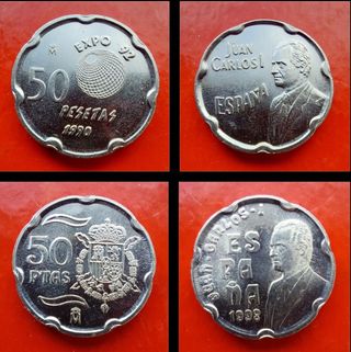 LOTE 12 MONEDAS 50 PESETAS 1990 AL AÑO 2000