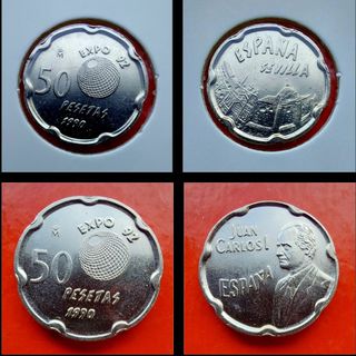 LOTE 12 MONEDAS 50 PESETAS 1990 AL AÑO 2000