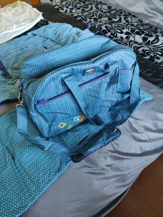 Conjunto de Tuc tuc. Saco, protector y bolsa.