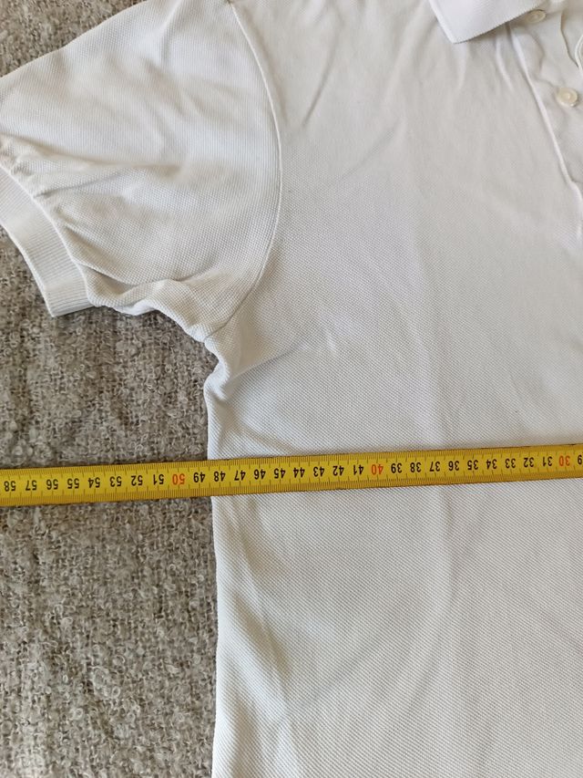 Polo Lacoste blanco vintage
