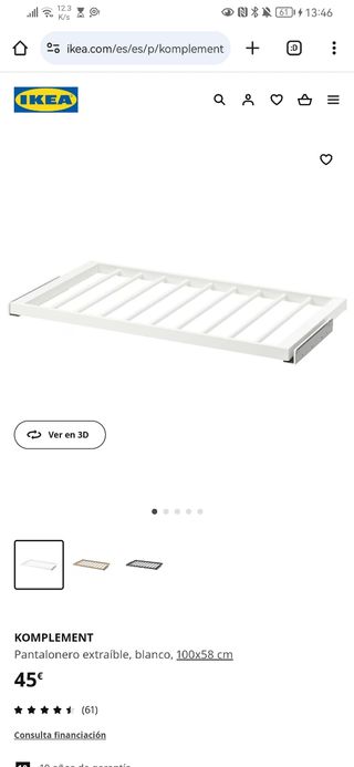 KOMPLEMENT pantalonero extraíble blanco