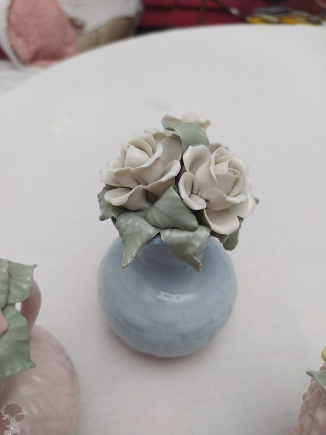 Jarritas flores de porcelana
